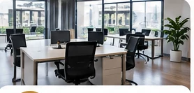 Illustration of a clean office